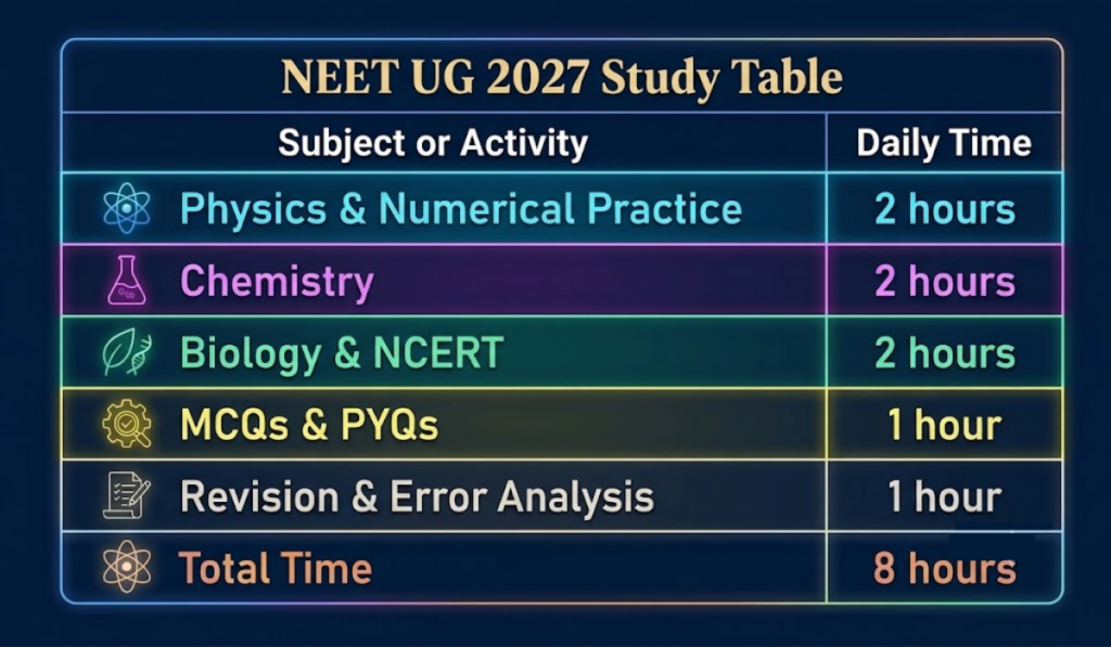 NEET UG 2027 180-Days Strategy
