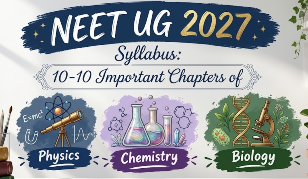 NEET UG 2027 Syllabus: 10-10 Important Chapters of Physics, Chemistry, and Biology