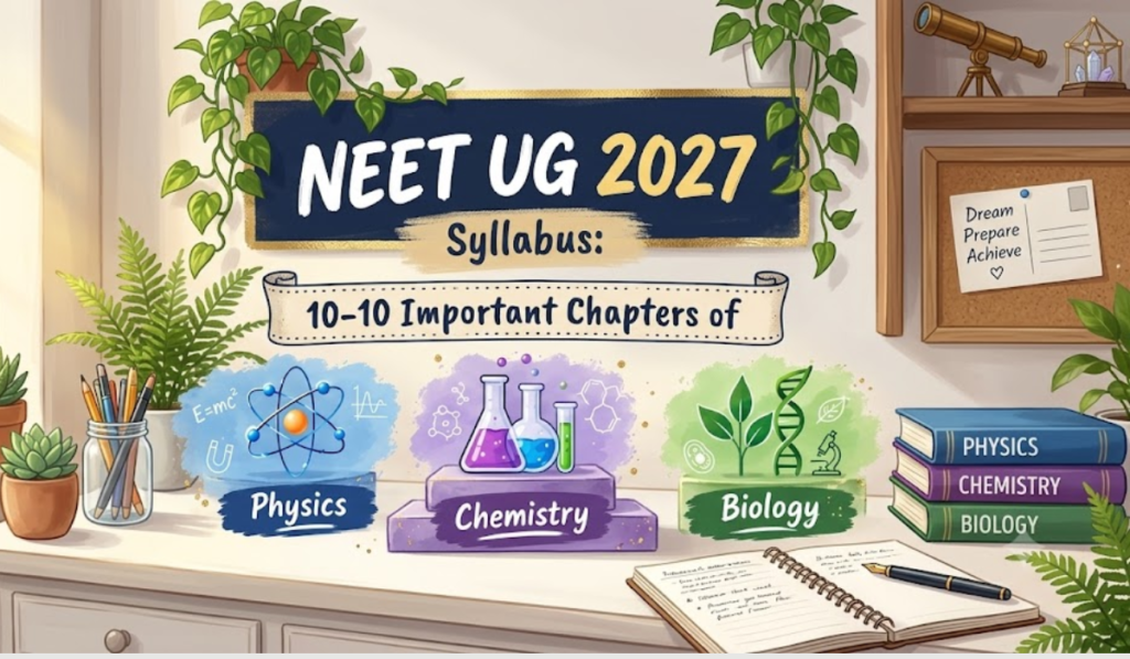 NEET UG 2027 Syllabus: Physics, Chemistry और Biology के 10-10 महत्वपूर्ण Chapters